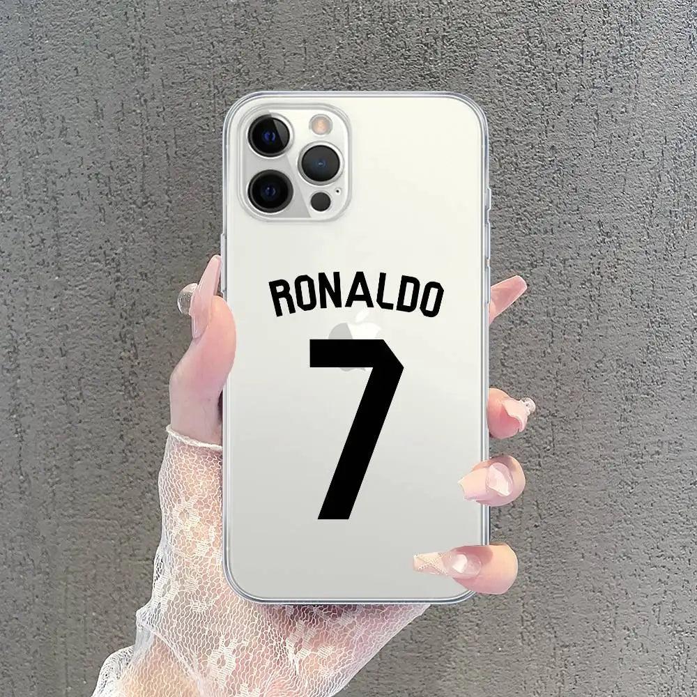 Famous Football Star Cristiano Ronaldo Number 7 Jersey Phone Case Silicone Soft for iphone 17 16 15 14 13 12 11 Pro MAX Plus