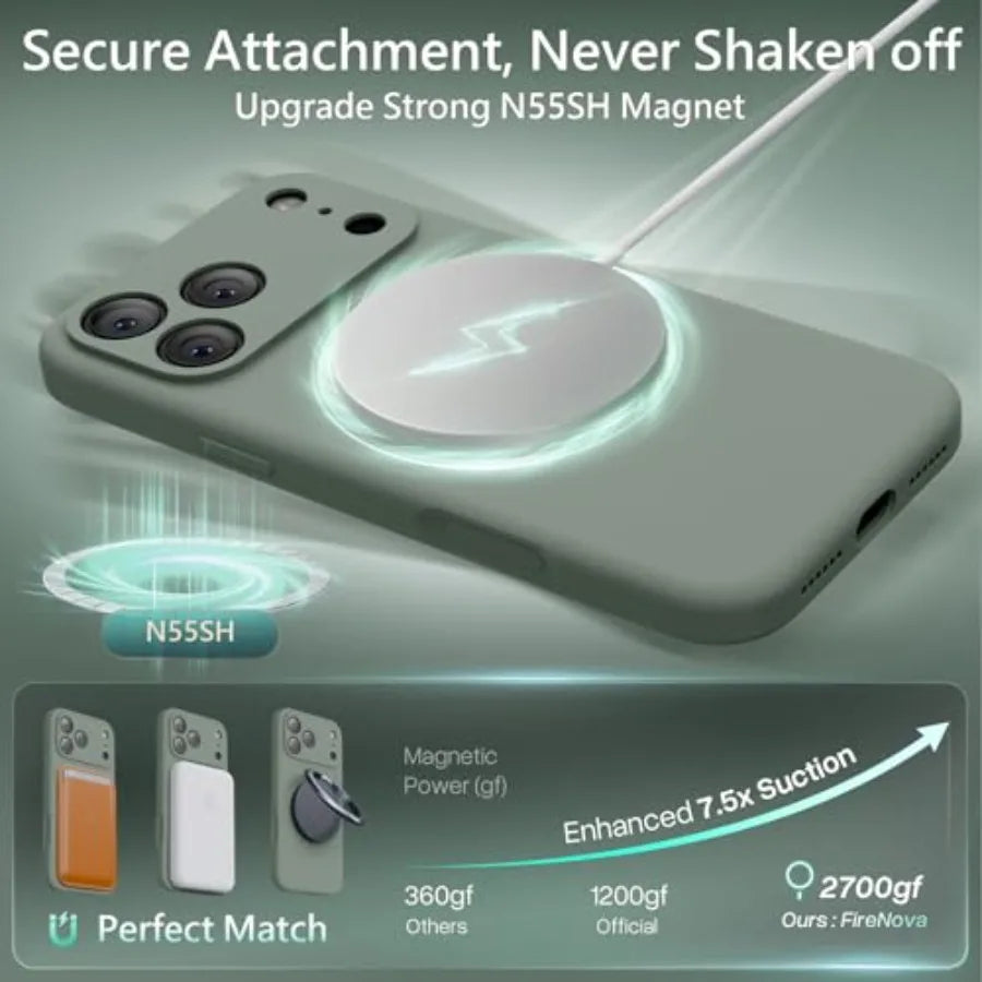 Magnetic for iPhone 17 Pro Case, Compatible with MagSafe, [Integrated Silicone Camera Control Button] [Camera Protection] Soft