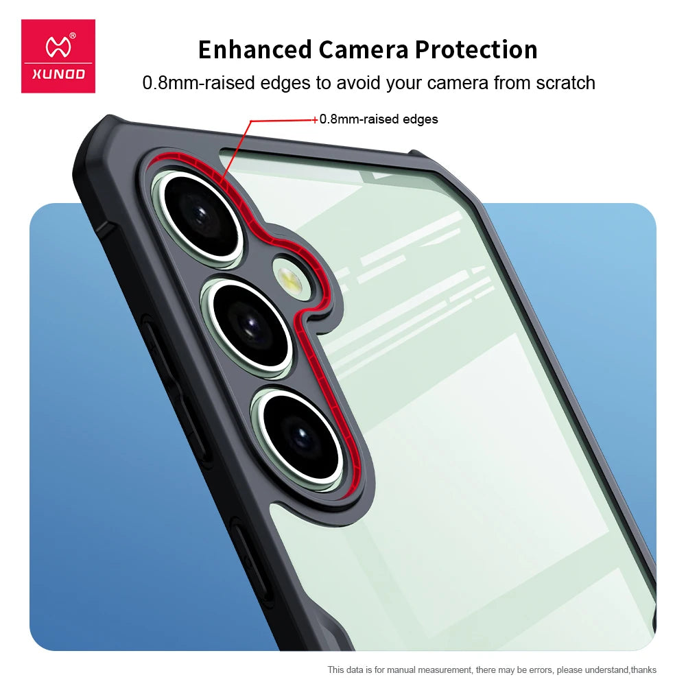 Xundd For Samsung Galaxy A36 A56 A57 A37 A16 A17 5G A06 A07 Case,Airbag Anti-drop TPU&Acrylic Back Clear Camera Protection Cover