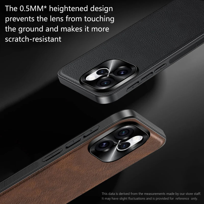 Luxury PU Leather Anti-Slip Border Shockproof Phone Case For OPPO Reno 15 Pro 13 12 11 10 9 8 14 Pro Plus F A5 A6 Pro Back Cover