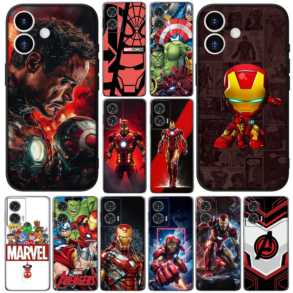 Marvel Hero Iron Man Casing Phone Cover for Samsung Galaxy S25 S24 S23 Fe Ultra Plus S7 Edge A05 A06 A16 A55 A15 A35 Case