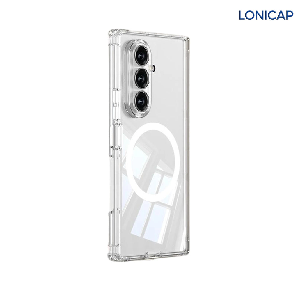 Phone Case For Samsung Galaxy Z Fold 8 Ultra Magnetic Clear Airbag Shockproof Soft Cover Hinge Cover Side Bag Luxury Slim Guards