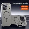 Lens Holder Frameless Magnetic Case For iPhone 17 16 15 14 Pro Max Air 13 For Magsafe Solid Color Ultra Thin Skin Feel PC Cover
