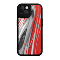 Phone Case Red And Gray Abstract Space Design For Iphone X To Iphone 16 Pro Max Protective Cover For Daily Use And Travel
