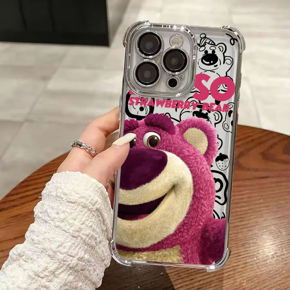 Lotso Strawberry Bear Case For Samsung Galaxy A57 A37 A17 A07 A56 A16 A26 A06 A36 A55 A35 A25 A15 5G A34 A52 A53 A54 Phone Cover