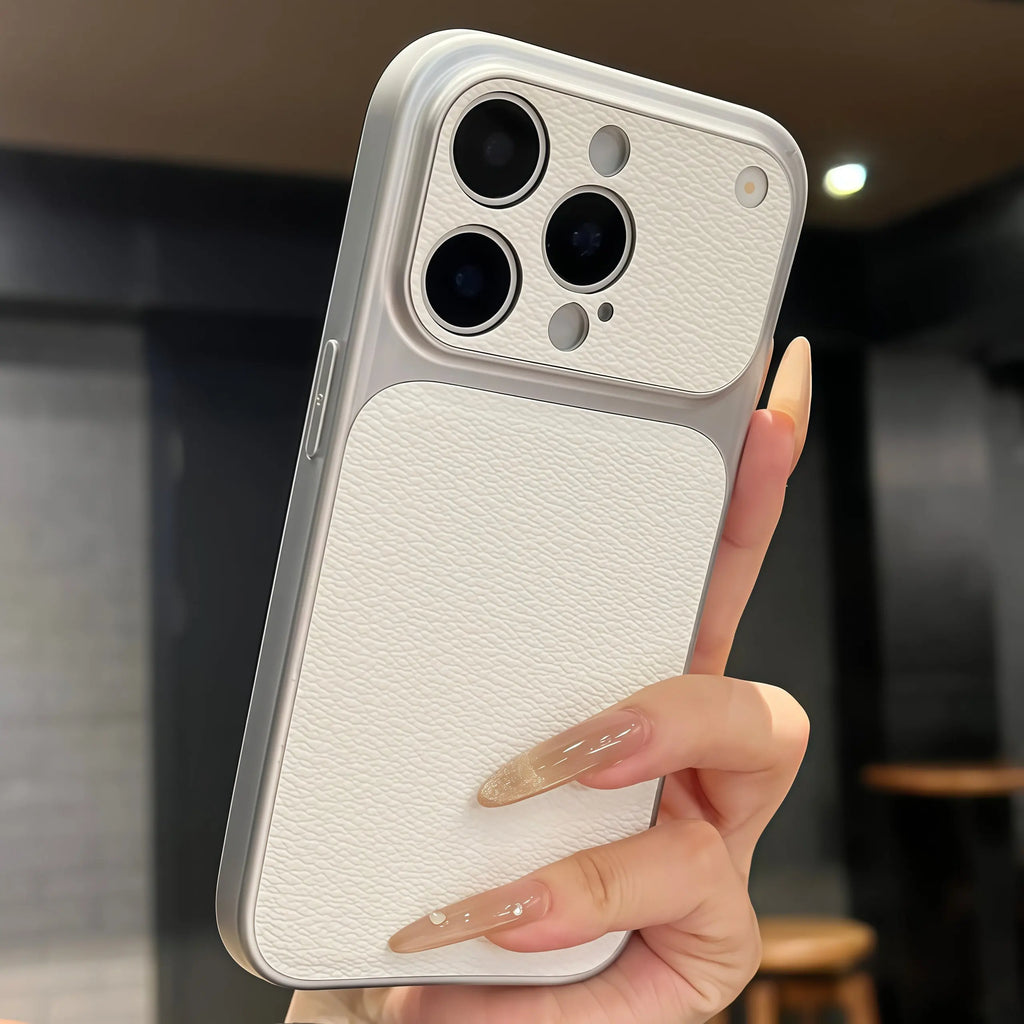 Original Matte Leather Texture Phone Case For iPhone 17 16 15 14 13 Pro Max Camera Protection Non-slip Shockproof Bumper Cover