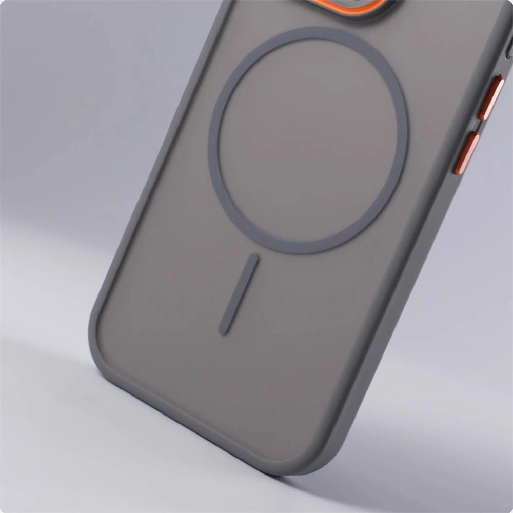 Luxury Matte Translucent Magnetic Case For iPhone 17 16 Pro Max 15 14 Plus 13 12 For Magsafe Wireless Charging Shockproof Cover