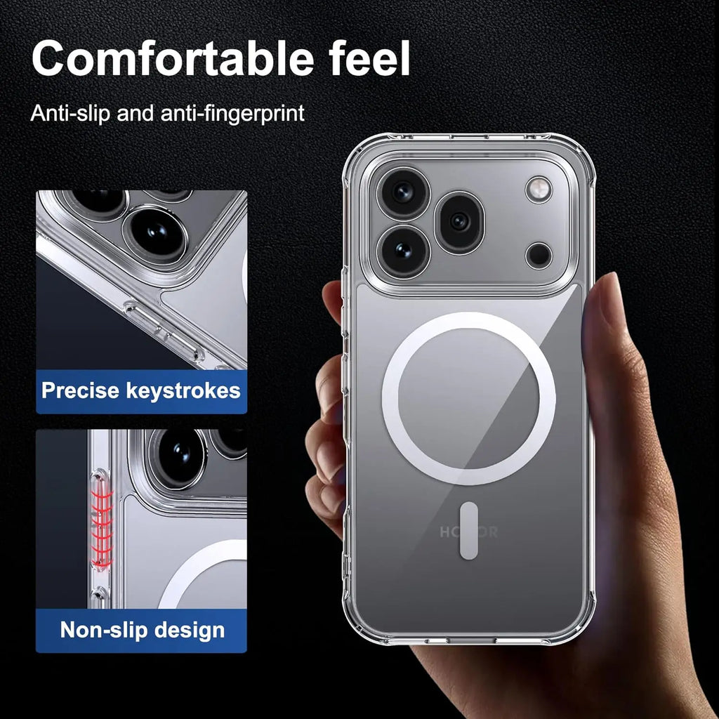 Shockproof Wireless Charging Magnetic Case For Honor 600 Pro Honor600 Honor600Pro 5G Clear Back Cover Phone Case