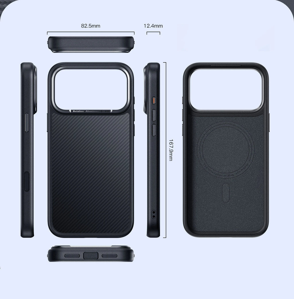 For 600D Kevlar Series iphone 17 pro case of aramid fiber anti-fall Case With Magnetic For iphone 17 pro max case