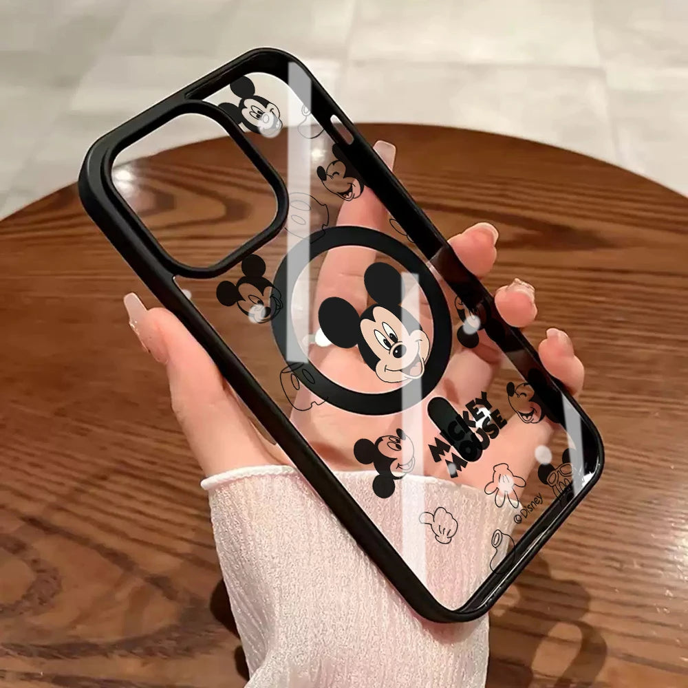 Mickey Minnie Matching Couple Sets Gift For Magsafe Phone Case For iPhone 17 Pro Max 17 Air 16 15 14 13 12 Pro Max Plus 11 Cover