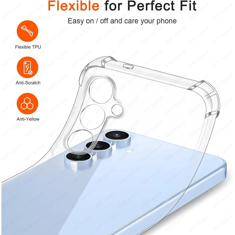 For Samsung Galaxy S26 Case Anti-Yellow Transparent Soft Back Shockproof Cover SamsungS26 Ultra S 26 Plus 5G Clear Funda Bumper