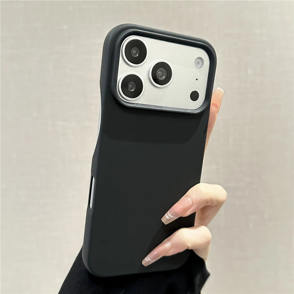 Matte TPU Half Pack Design soft silicone phone case for iPhone 17 16 15 14 13 12 11 Pro Max Plus shockproof back cover