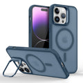 Metal Lens Stand Magnetic For Magsafe Case For iPhone 17 Air 16 15 14 13 12 Mini 11 Pro Max Plus Matte Wireless Charge Cover