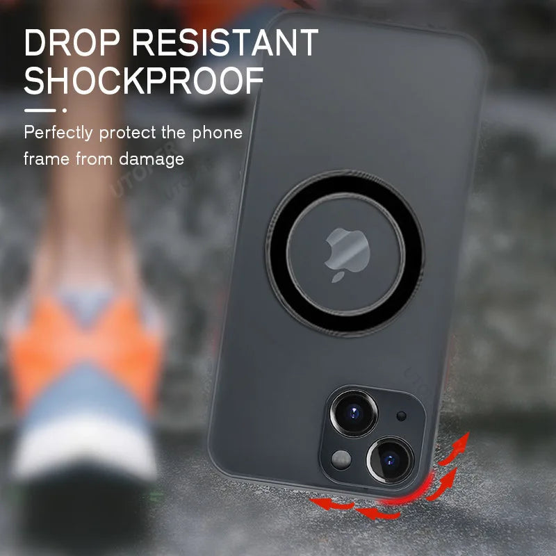 Magnetic for Magsafe Wireless Charge Phone Case For iPhone 15 14 13 12 11 Pro Max Mini 14 Plus Bumper Shockproof Armor Cover