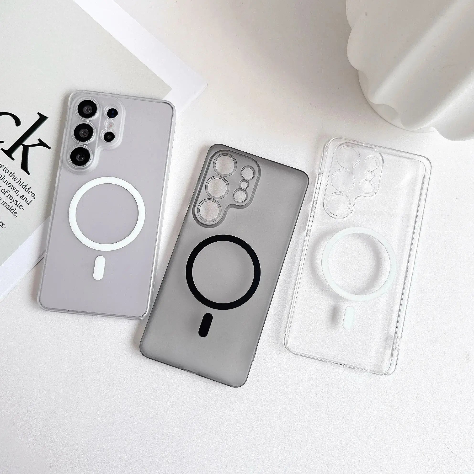 Thin Matte PC Hard For Magsafe Case For Samsung Galaxy S26 S25 S24 S23 S22 Ultra Plus Magnetic Charging Crystal Clear Slim Cover