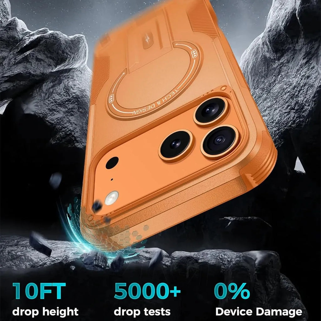 Armour Invisible Bracket For Magsafe Case For iPhone 17 Pro Max Magnetic Wireless Charge Stand Holder Coque  Cover