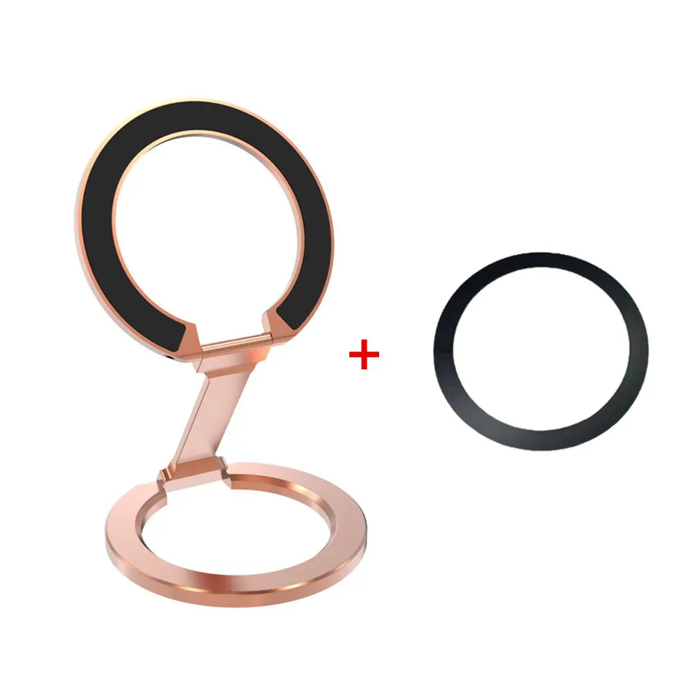 2024 Double-Sided Magnetic Phone Ring Holder for MagSafe Kickstand Magnet Grip for iPhone 15 14 13 12 Pro Android Phone Stand