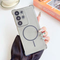 Matte For Magsafe Magnetic Translucent Soft Case For Samsung Galaxy S26 S25 S24 S23 S22 Plus Ultra Four-Corner Airbag TPU Cover