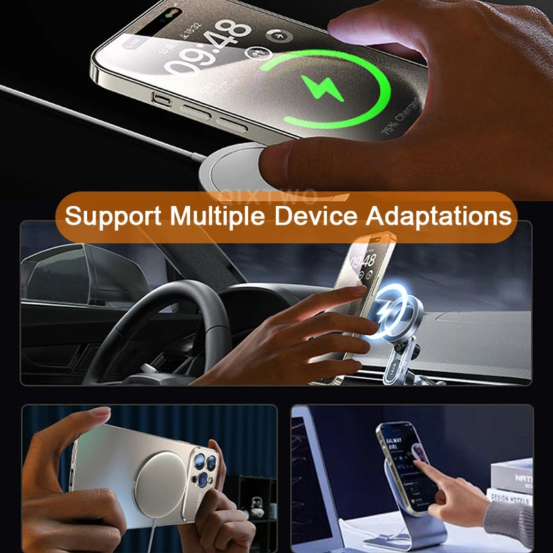 AG Matte Lens Glass Protect Magnetic Case For iPhone 17 16 11 12 13 14 Plus 15 Pro Max 17Air For Magsafe Wireless Charge Cover