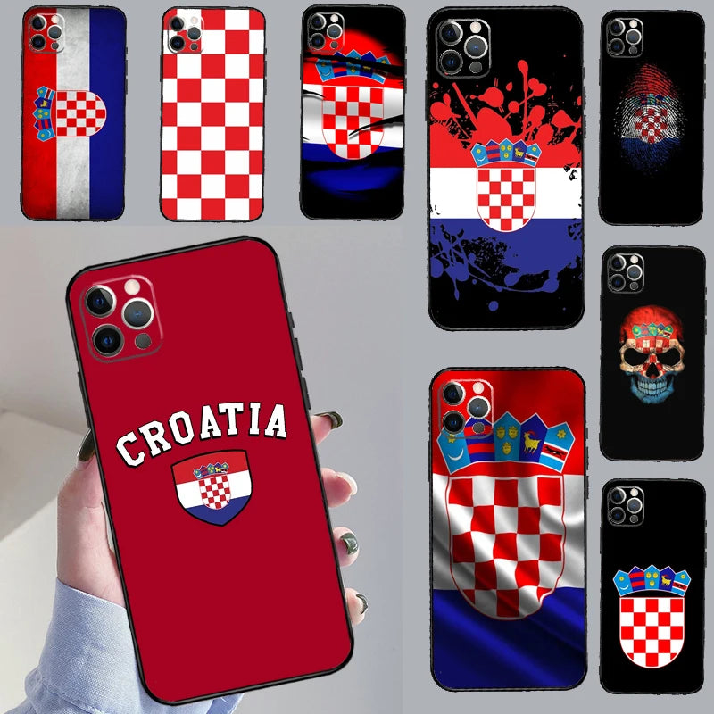 Croatia Flag Case For iPhone 17 Pro Max 15 14 13 11 12 16 Pro Max mini 15 16 Plus 16e 17 Air Phone Cover