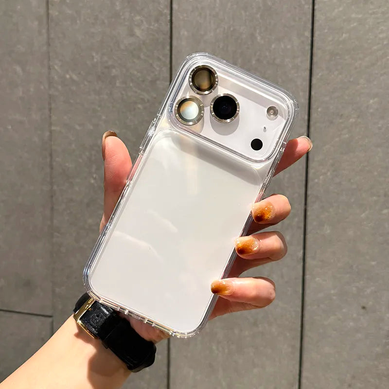Luxury Translucent Matte Phone Case for iPhone 17 Pro Max 17Air  PC TPU Hybird Transparent Armor Phone Cover for iPhone 17 Pro