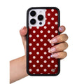 Wildflower Cute leopard print Plaid 3D Polka Dots Phone Case for iPhone 17 16 15 14 13 12 Pro Max Plus Air WF Grape glass Cover﻿