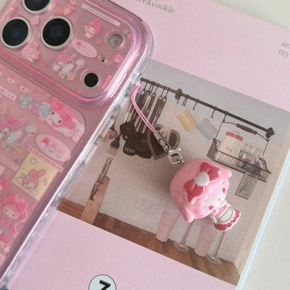 Luxury Double Layer Collage Melody Hot Sale Phone Case For iPhone 17 Pro 15 Pro 14 16 Pro Max Shockproof Protective Cute Cover
