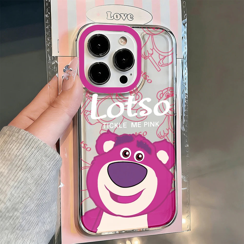 Disney Toy Story Lotso Bear Phone Case For Samsung Galaxy S26 S21 S25 S24 S23 S22 Ultra Plus FE Pattern For  A54 A55 A56 Cover