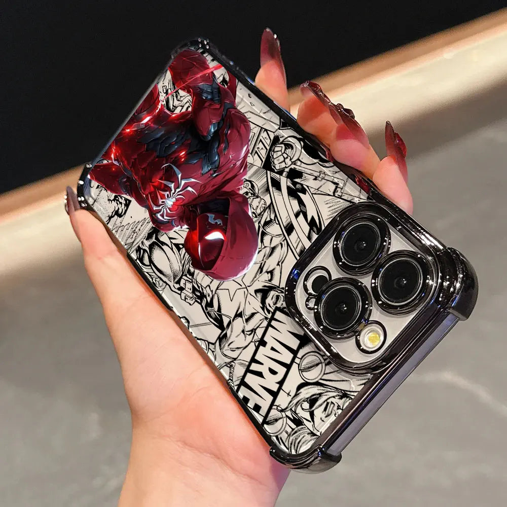 Iron Spider Man Captain America Luxury Case For iPhone 17E 17 16 Pro 15 14 13 12 11 Pro Max 17 Air 16 E Plus Silicon Phone Cover