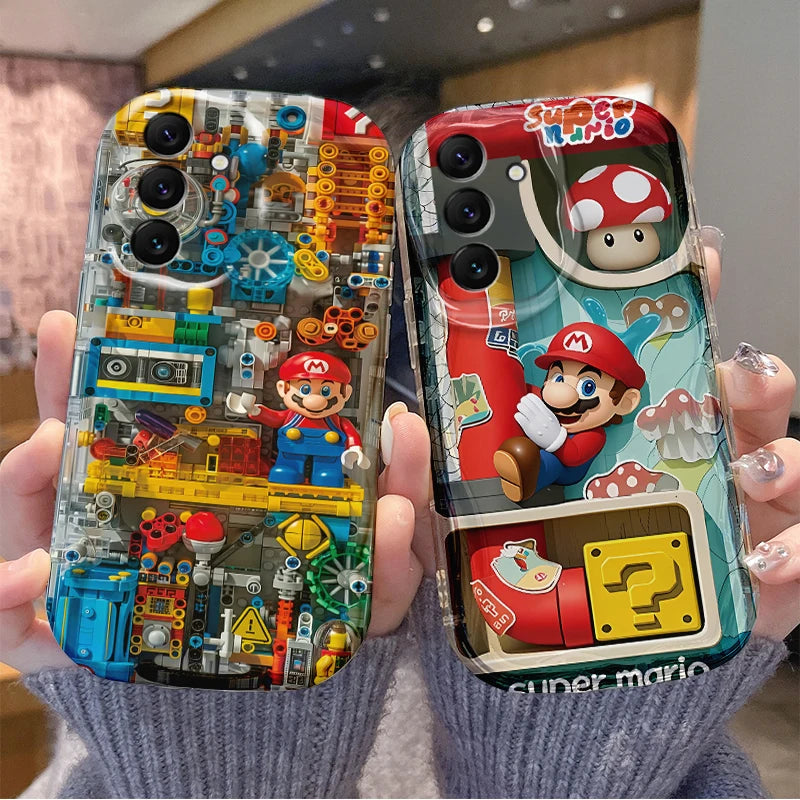 M-Marios B-Bros Soft Clear Case For Samsung Galaxy S26 S25 S24 Ultra S23 S22 S21 Plus S20 FE A56 A55 A54 A53 A52 4G 5G Cover