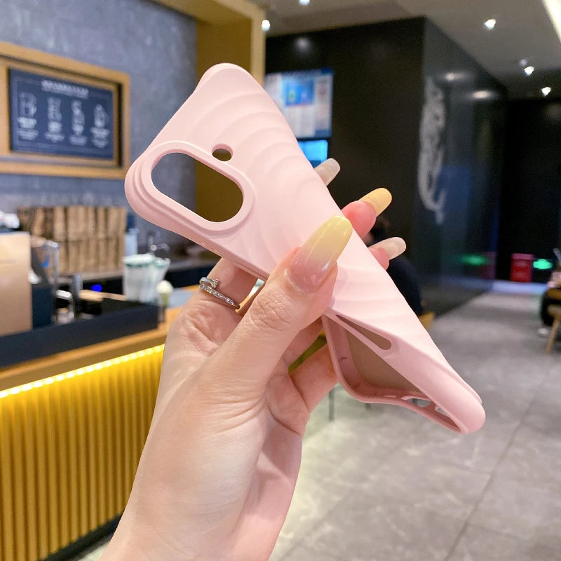 Water Ripple Silicone For Magsafe Wireless Charge Magnetic Phone Case For iPhone 17 Pro Max 15 14 13 16 Pro Max Soft Back Cover