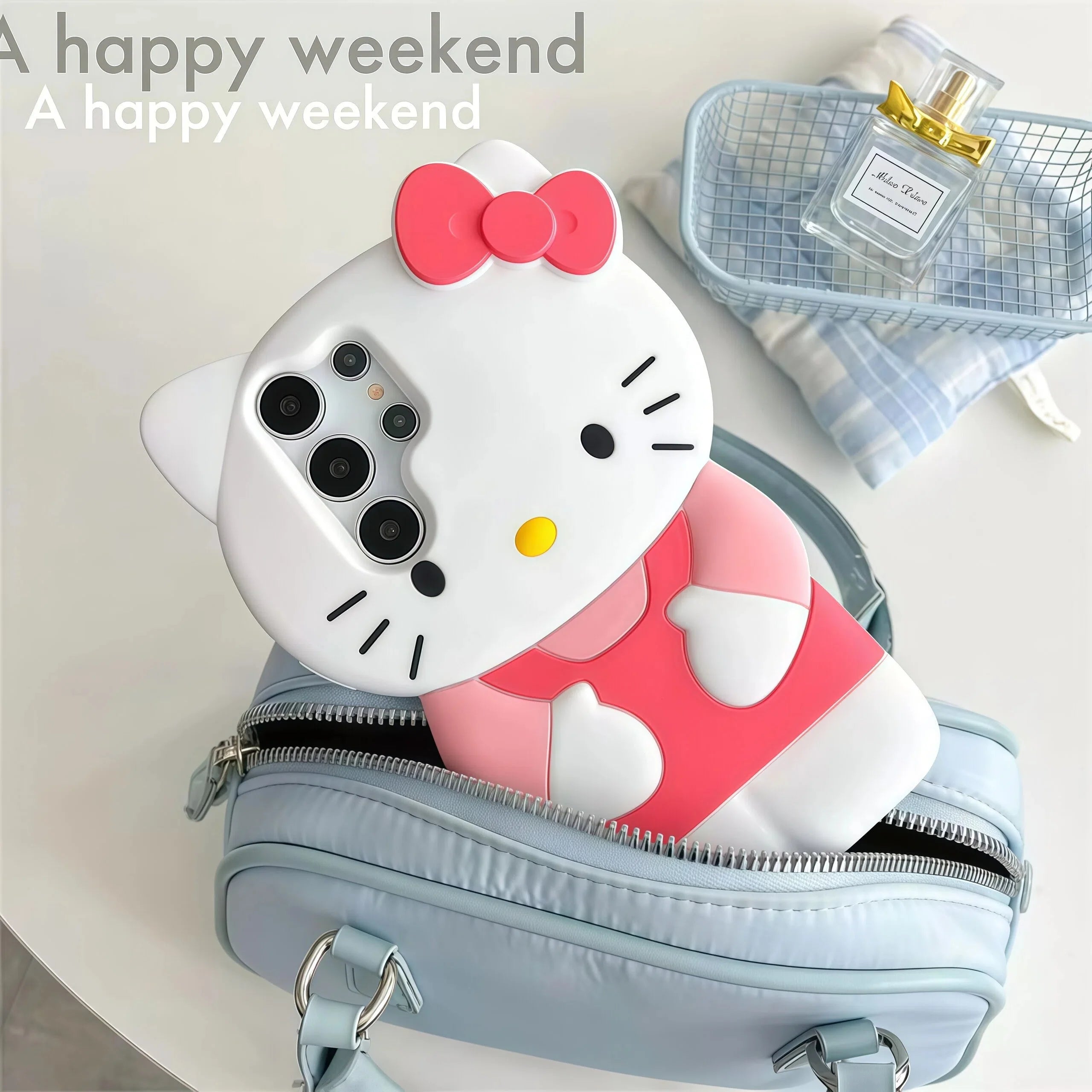 Kawaii Hello Kittty Phone Case For Samsung Galaxy S25 S24 S23 S22 Ultra Plus S20 S21 S23 FE A54 A55 A36 A16 A15 Silicone Cover