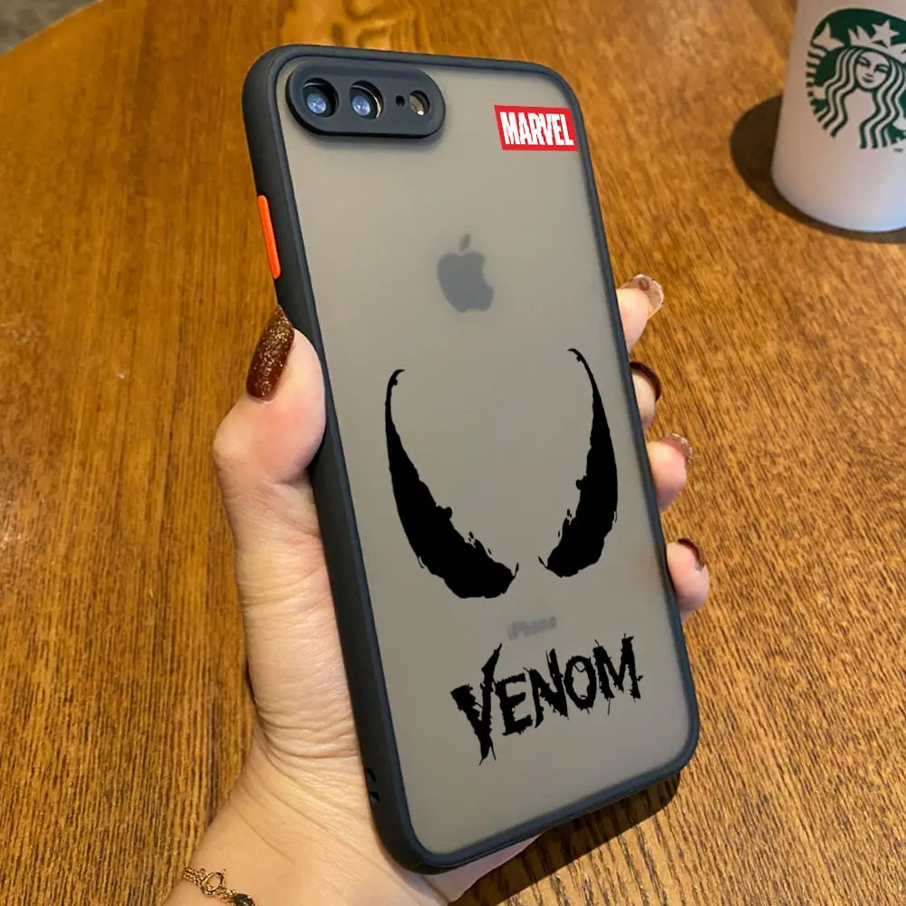 Spiderman Ironman Logo Marvel Translucent Case For iPhone 17E 17 16 16E 15 14 13 12 11 Pro Max 17 Air 7 8 Plus XR XS Armor Cover