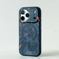 Magnetic Geometric Graffiti for MagSafe Case For iPhone 17 17Pro Max 16 Pro 15 pro Frosted Wireless Charging Anti-fall PC Cover