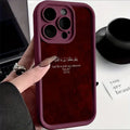 Red Textured Background with Arabic And English Quran Verse Print Phone Case for iPhone 17 16 15 14 13 12 11 Pro Max Plus Cover