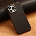 for Magsafe Case for iPhone 17 Air 16 15 Pro Max Retro Luxury Full Grain Cowhide Genuine Oiled PULL-UP Leather Magnetic Cover