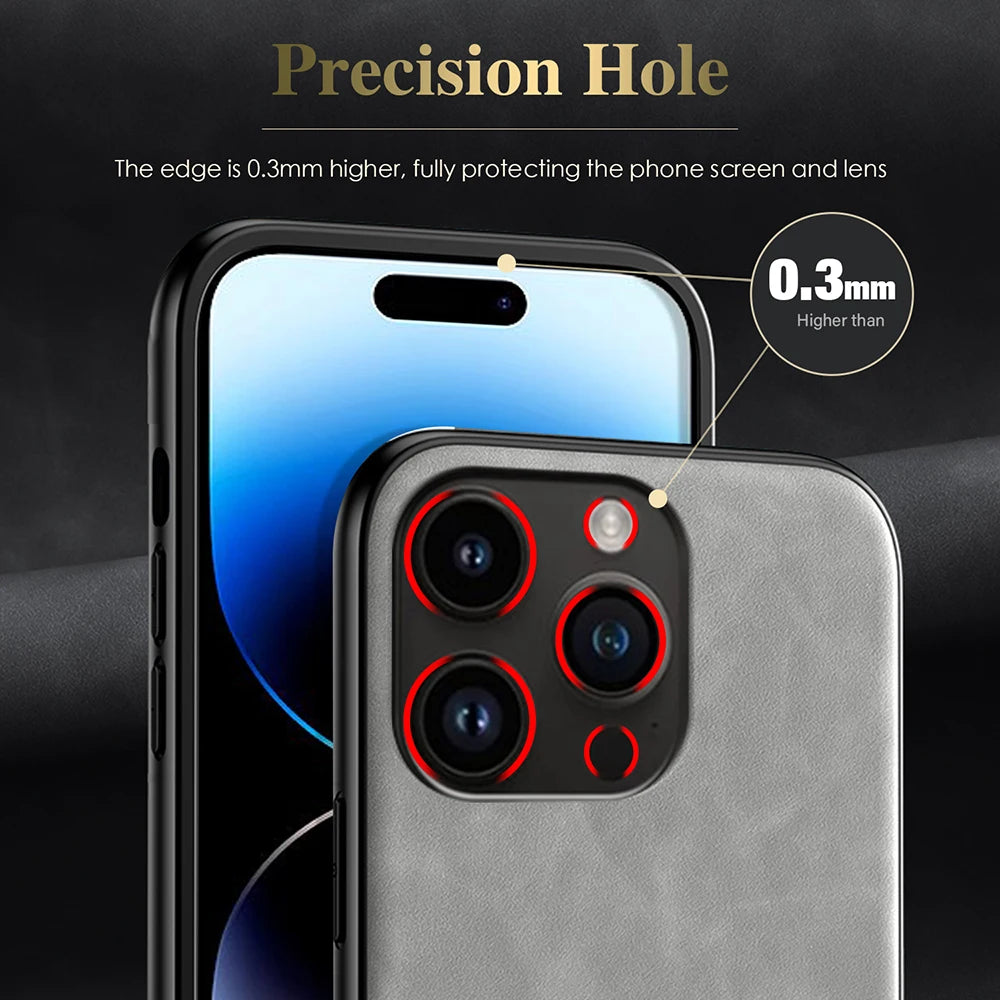Luxury Genuine Leather+Magnetic Case For iPhone 11 Pro Max X XS XR 7 8 Plus 10 SE 2020 2022 Soft Shell Cover Skin Mask Women Men