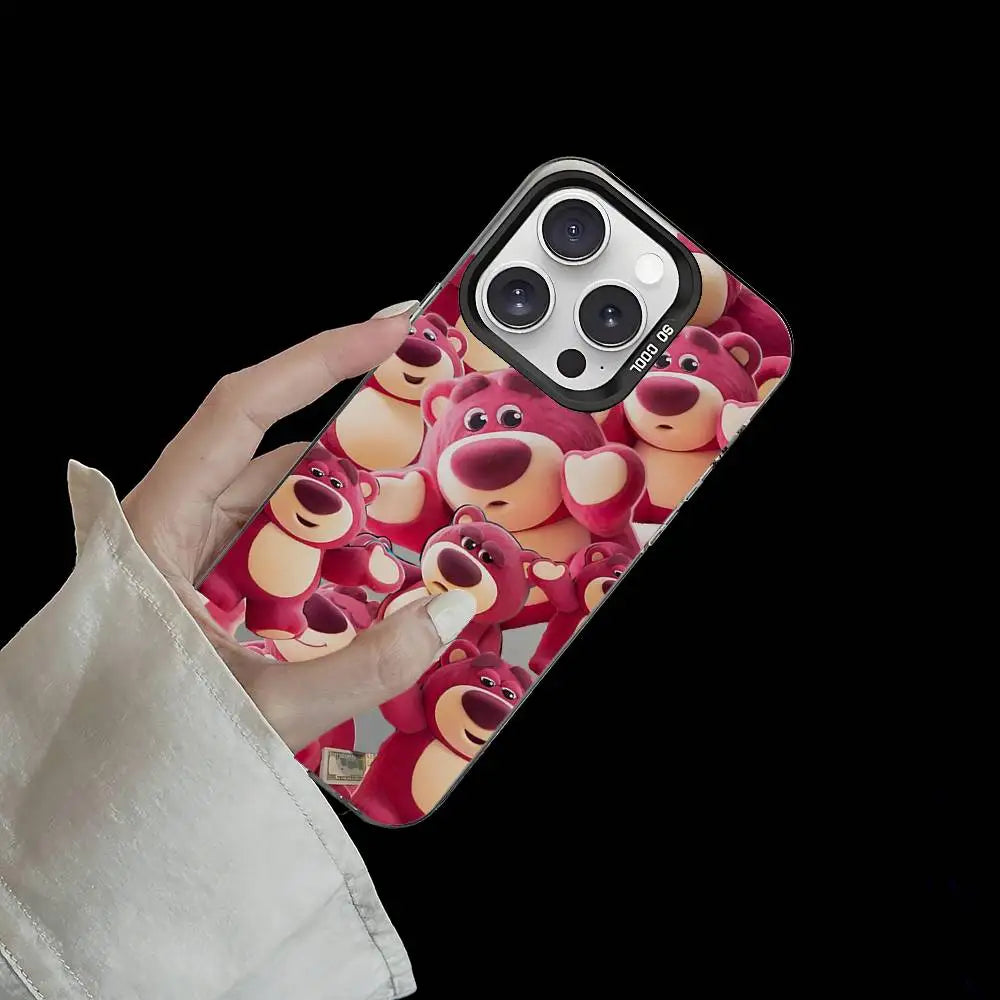 Cute L-lotso BearS Kawaii Phone Case For IPhone 17 16 15 11 12 13 14 Pro Max 16 Plus 12 Mini 7 8 XR XS 15Pro MAX Cove