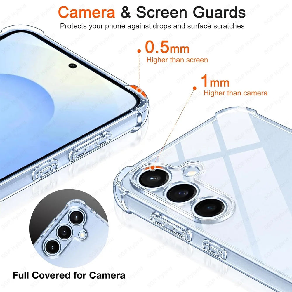 For Samsung Galaxy S26 Case Anti-Yellow Transparent Soft Back Shockproof Cover SamsungS26 Ultra S 26 Plus 5G Clear Funda Bumper