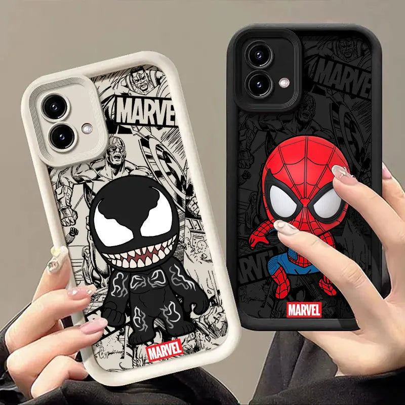 Cartoon Marvel Venom Spiderman Phone Case for Moto Edge 70 60 Fusion 50 Pro 40 Neo G06 G56 G86 G85 G84 G75 G53 G52 G30 G14 Cover