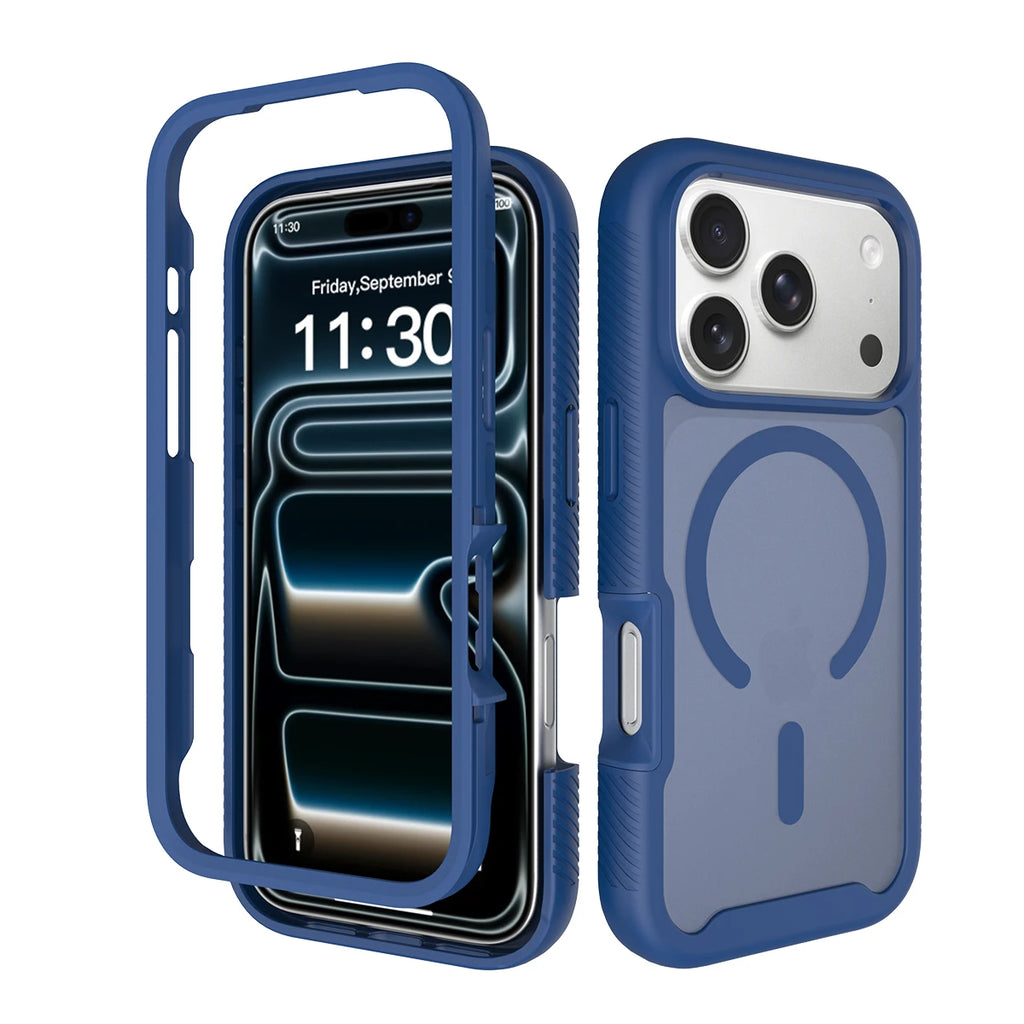 Military Grade Translucent Magnetic Case For iPhone Air 17 17Pro 17Pro Max 17E 16E For MagSafe Shockproof Matte Protection Cover