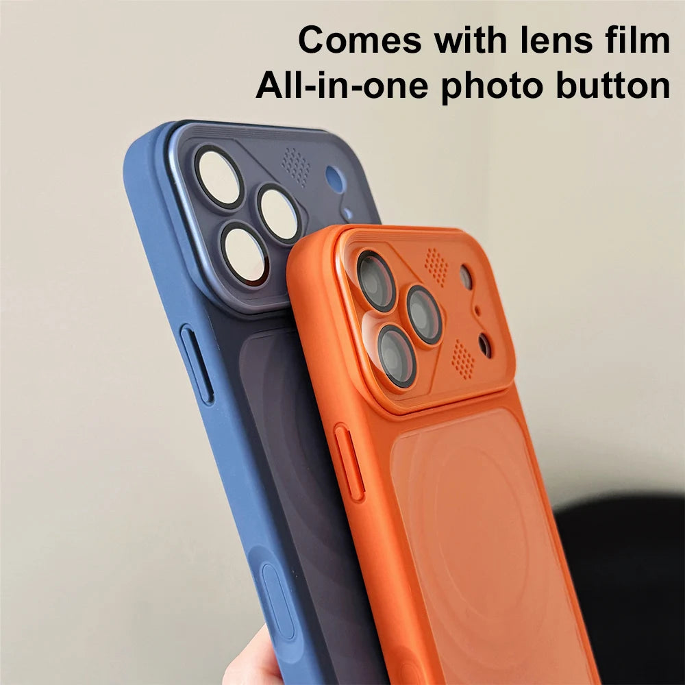 Wavy Pattern For Magsafe Magnetic Case For iPhone 17 Pro Max 16 15 14 13 11 12 Pro Max Lens Glass Protective Shockproof Cover