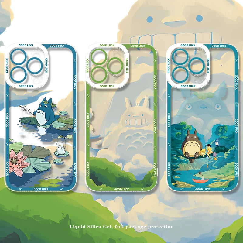 Cute T-Totoros Clear TPU Case for Xiaomi Redmi Note 14 13 12 5G Plus 11 Pro 14C 13C 12C 10S 9 4G A2 A1 Soft Silicone Back Cover