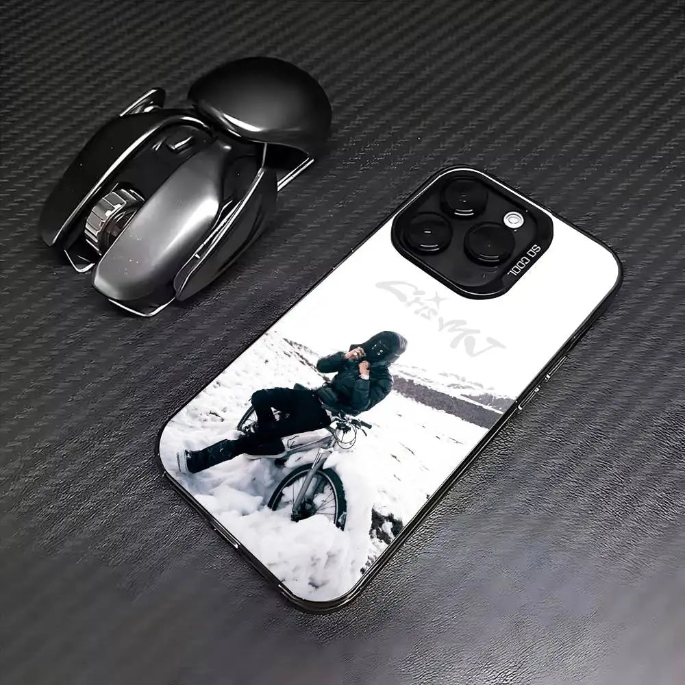 C-Cris MJ Singer Phone Case For iPhone 17,16,15,14,13,12,11 Plus,Pro Max,Colored Silver Phone Case