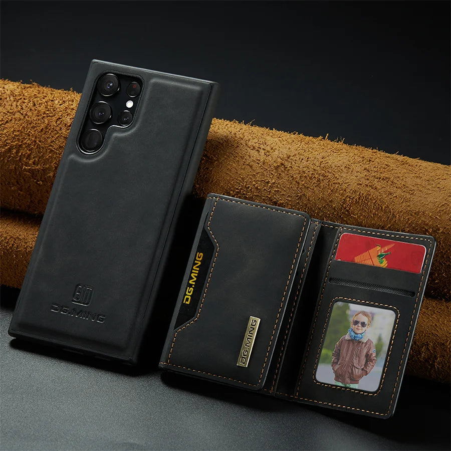 Luxury Magnetic Leather Wallet Case for Samsung Galaxy S26 Ultra S25 S24 S23 S20 S21 S22 Plus Note 20  Money Card Holder Cover