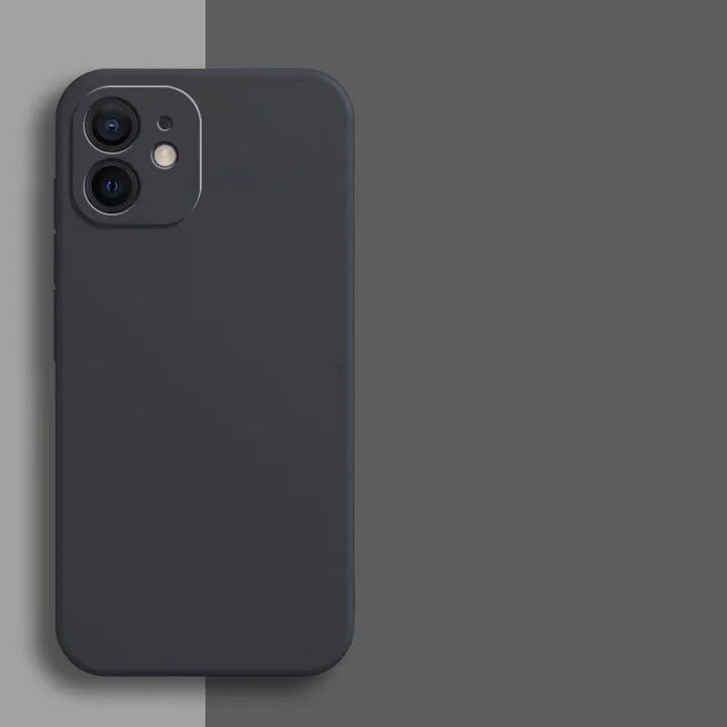 Candy Color Silicone Soft Case For iphone 11 12 13 mini 14 15 16 Plus 16e 17 Air Pro Max Shockproof Camera Protective Cover Case