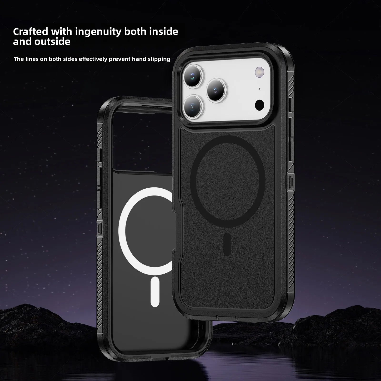 Rugged Military Grade Anti-Drop Ott Armor Case For IPhone17 Pro Max Air 16 15 14 Plus 13 12 For MagSafe Charging Protect Cover