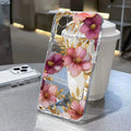 Pink Peach Flower For iPhone 17 16 11 15 12 13 14 Pro Max Case 17 Air 17pro Max iPhone11 iPhone17 Clear Back Cover Bumper Funda