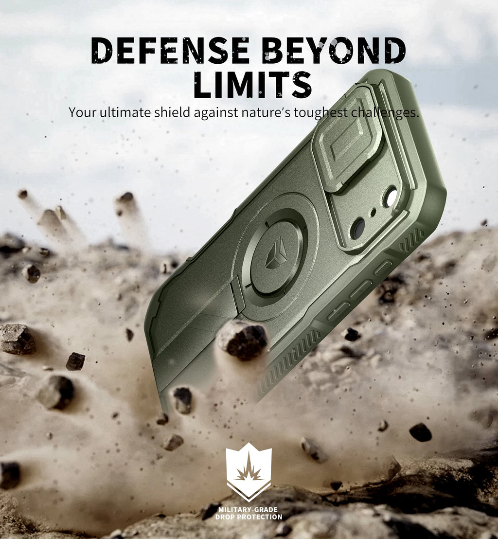 For iphone 17 pro max case with Camera Cover & Adjustable Kickstand Compatible With MagSafe Shockproof Magnetic Protective Cover