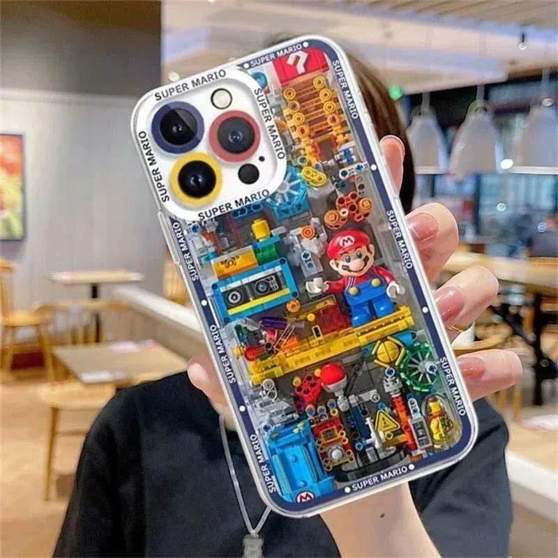 Cartoon Super M-Mario Blocks Phone Case For iPhone 17 Air 15 14 13 12 11 Pro Max 16 15 14 Plus Shockproof Soft Silicone Cover
